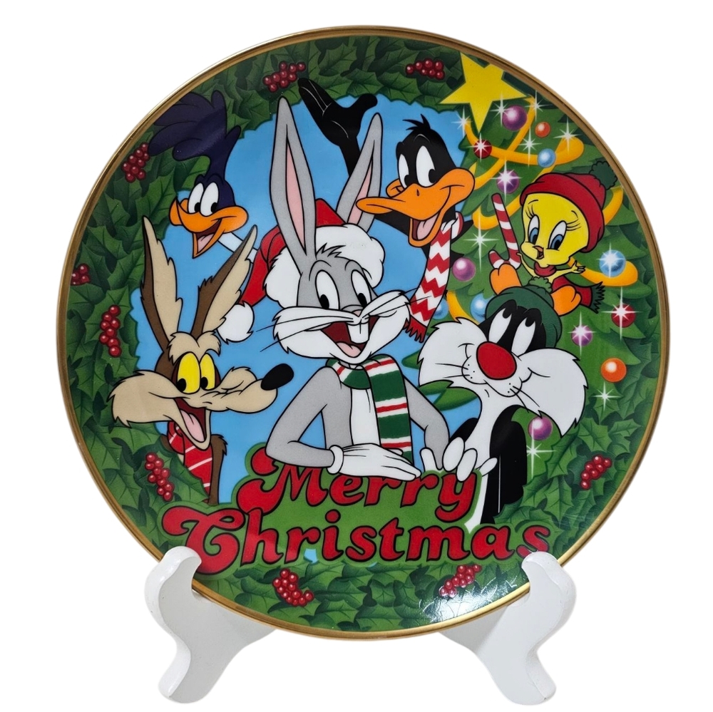 Vintage Warner Bros. Christmas Decorative 1991 Plate